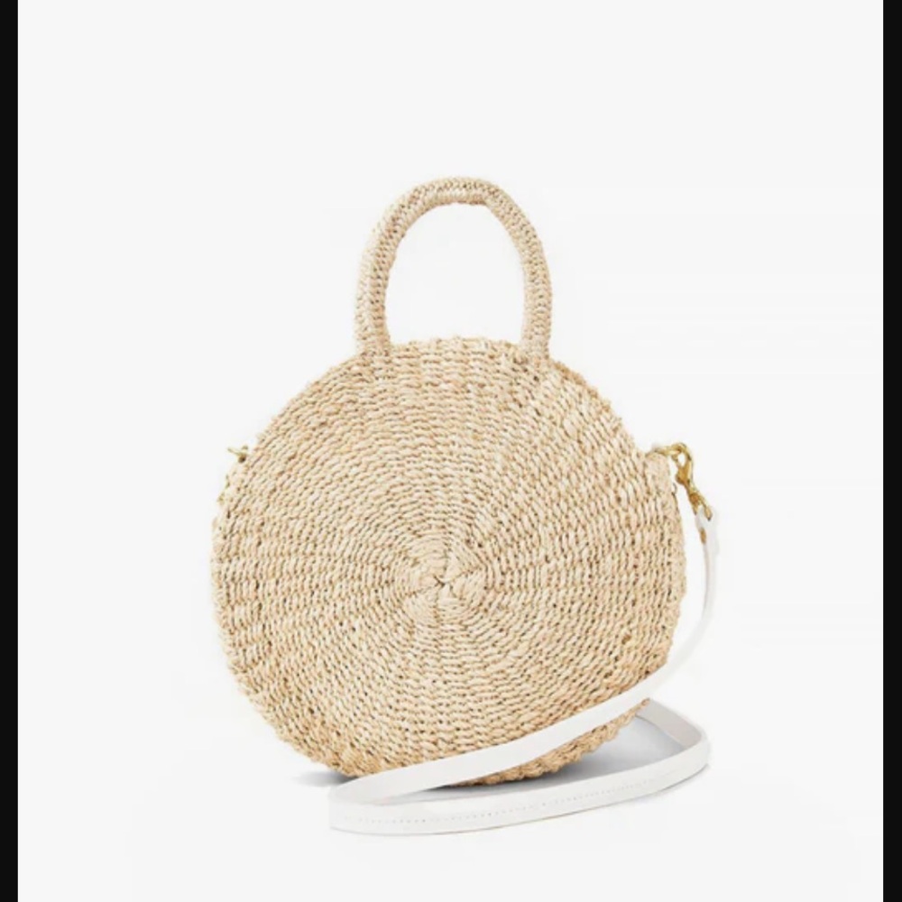 Clare V Moyen Alice Straw Crossbody Bag